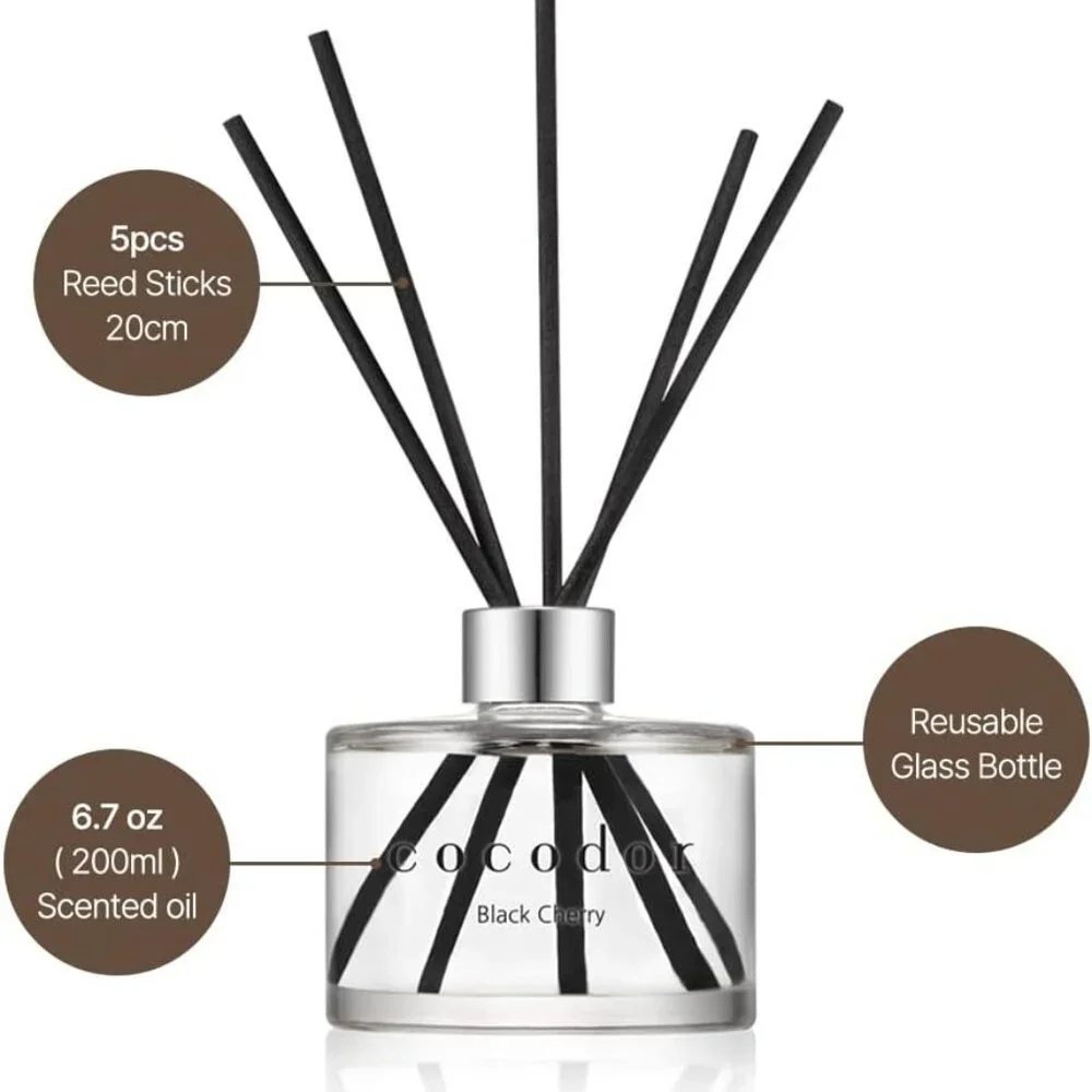 New Signature Reed Diffuser Set/Black Cherry / 6.7oz /1 Pack/Home Fragrance Diff